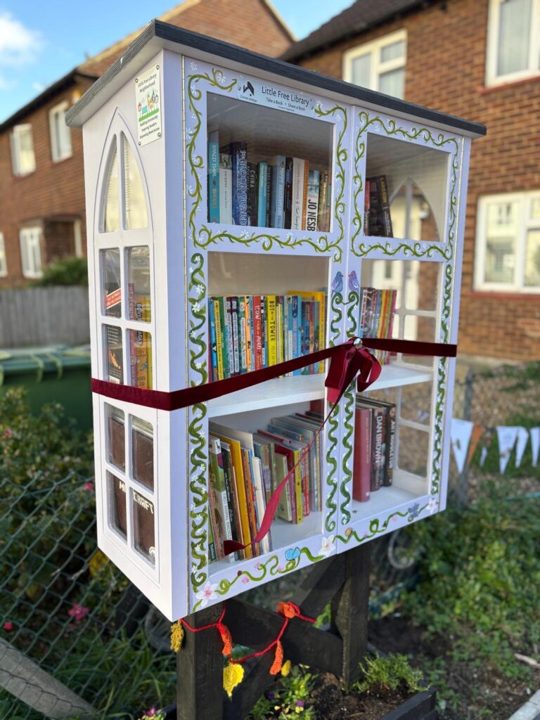 Abbey People celebrates new Little Free Library on Ekin Road